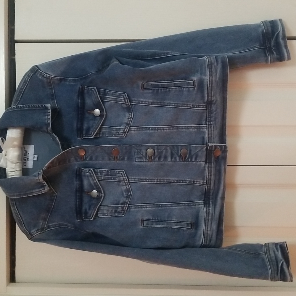 Velvet Heart Distressed Jean Jacket